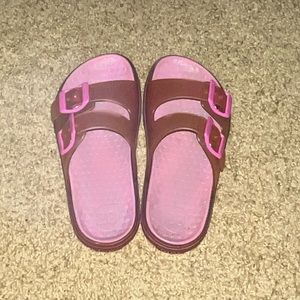 [Used] Girls’ Soda Buckle Jelly Slide Sandals in Peach